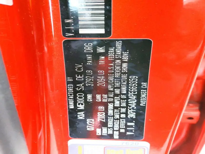 2023 KIA FORTE GT LINE  