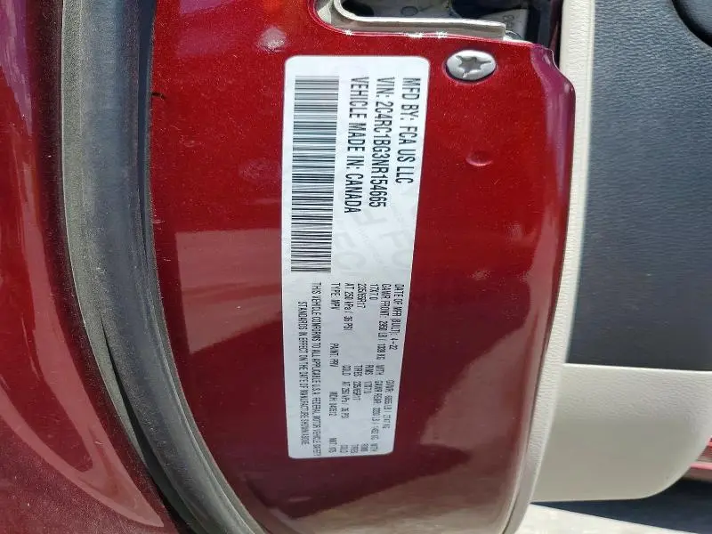 2022 CHRYSLER PACIFICA TOURING L  