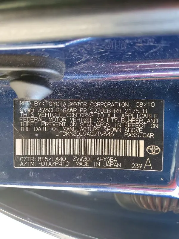 2010 TOYOTA PRIUS IV  