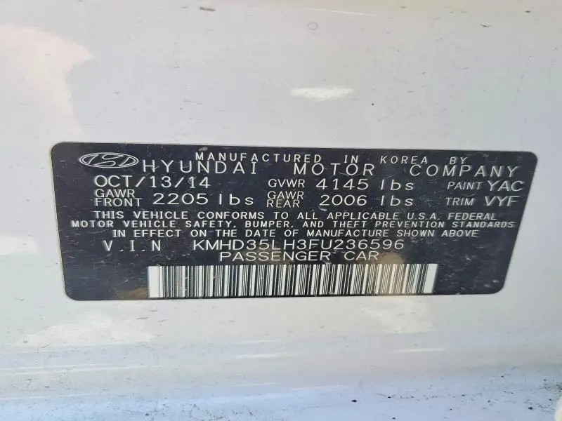 2015 HYUNDAI ELANTRA GT BASE  