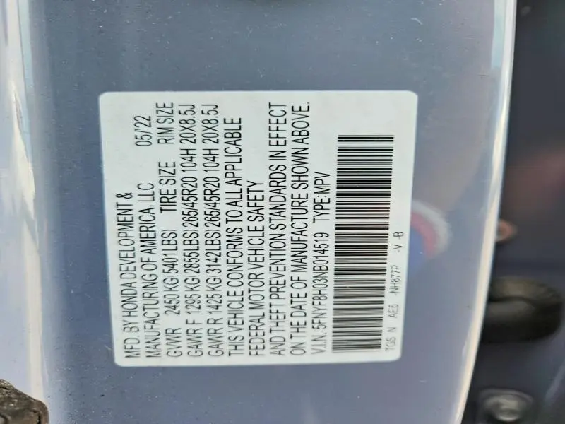 2022 HONDA PASSPORT ELITE  