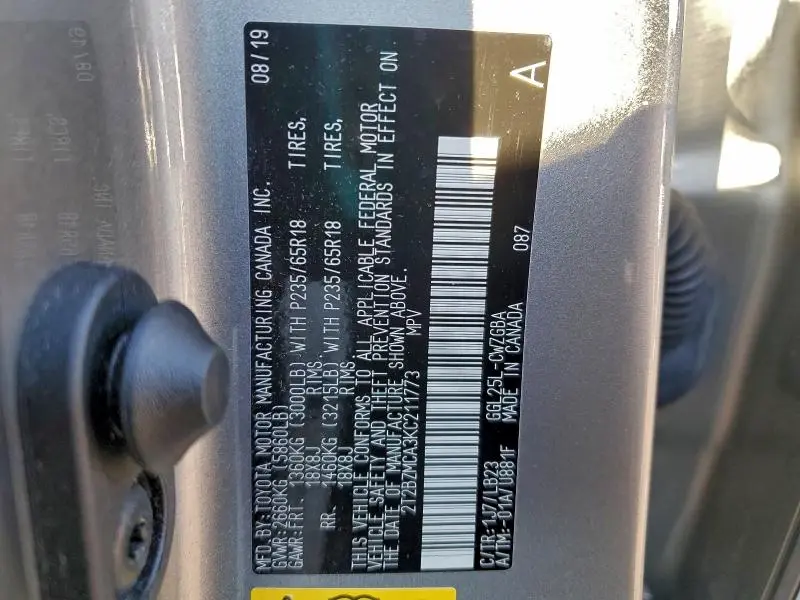 2019 LEXUS RX 350 BASE  