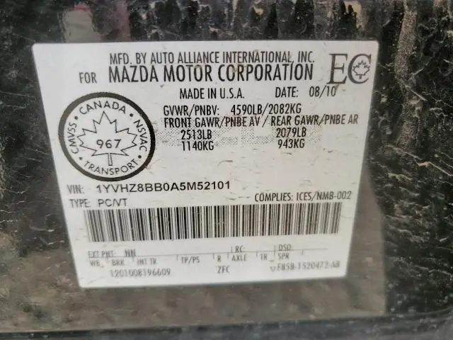 2010 MAZDA 6 S  
