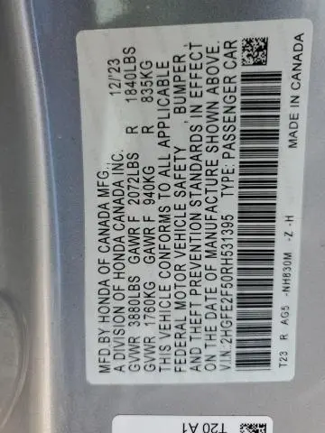 2024 HONDA CIVIC SPORT  