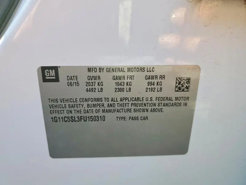 2015 CHEVROLET MALIBU 1LT  