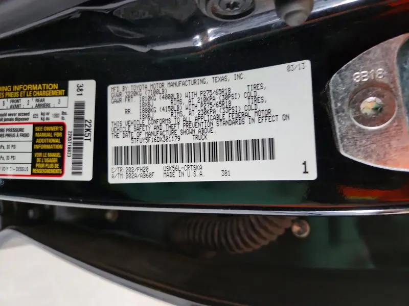 2013 TOYOTA TUNDRA GRADE  