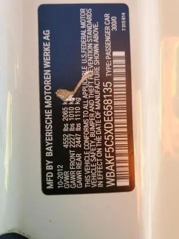 2013 BMW 328 XI SULEV  