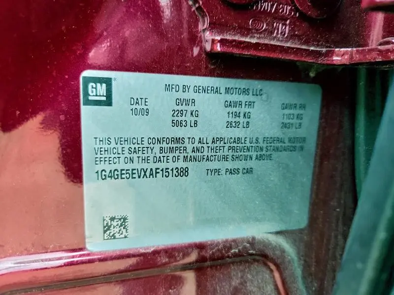 2010 BUICK LACROSSE CXS  