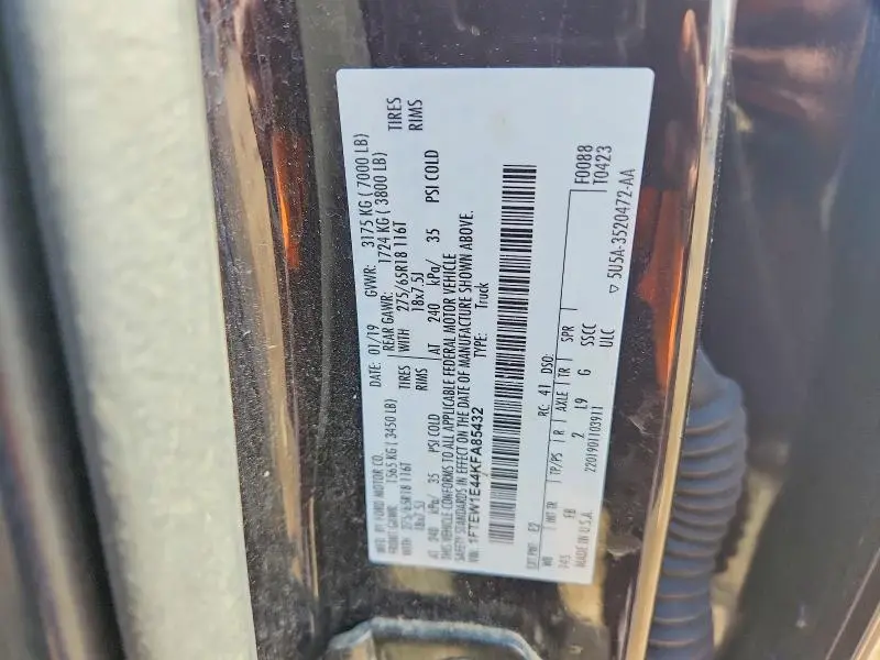 2019 FORD F150 SUPERCREW  