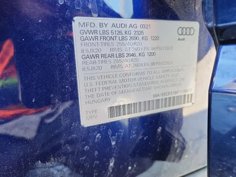 2021 AUDI Q3 PREMIUM PLUS S LINE 45  