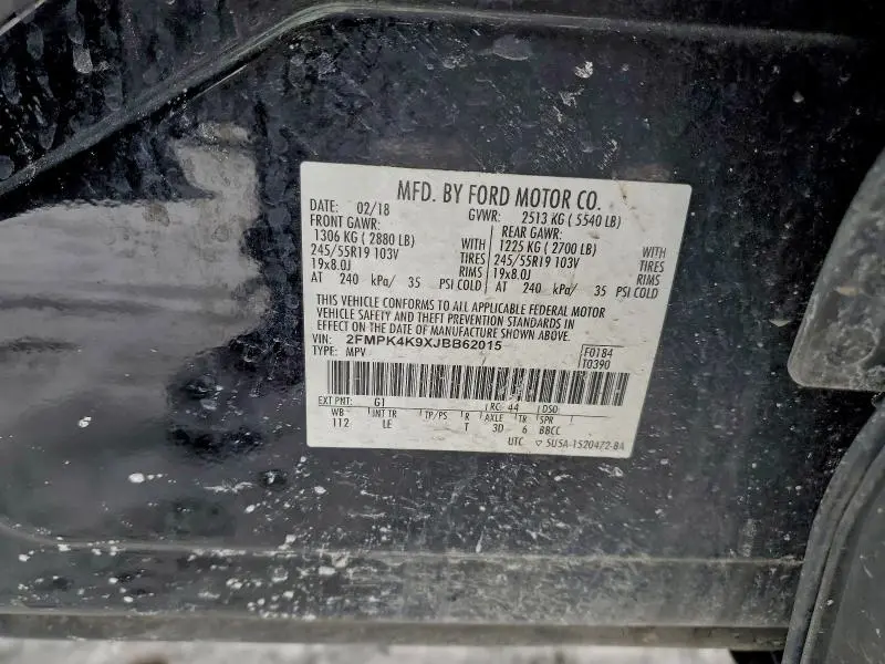 2018 FORD EDGE TITANIUM  