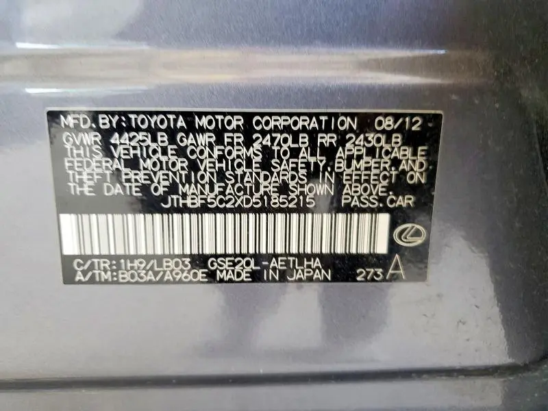 2013 LEXUS IS 250  