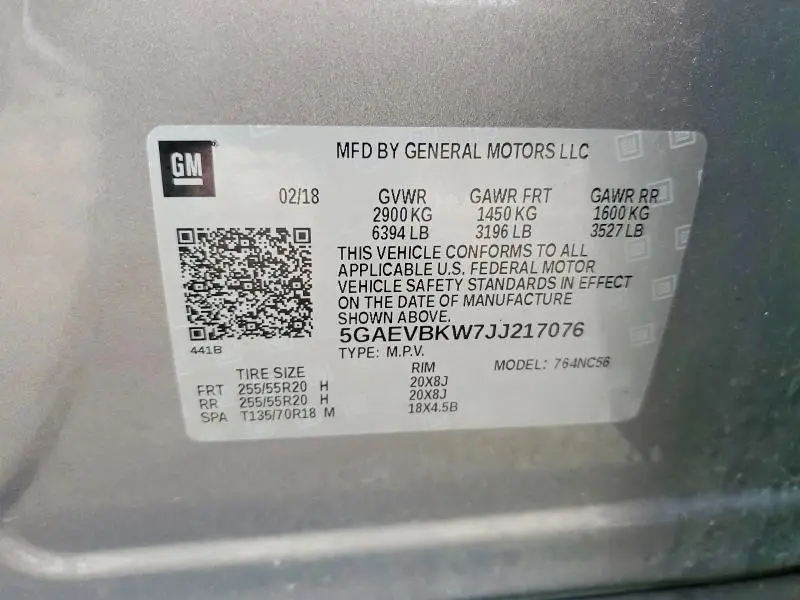 2018 BUICK ENCLAVE PREMIUM  