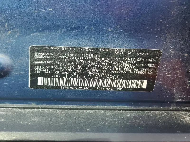2010 SUBARU FORESTER   