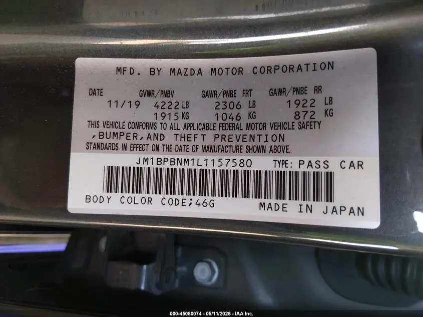 2020 MAZDA MAZDA3 PREMIUM PACKAGE