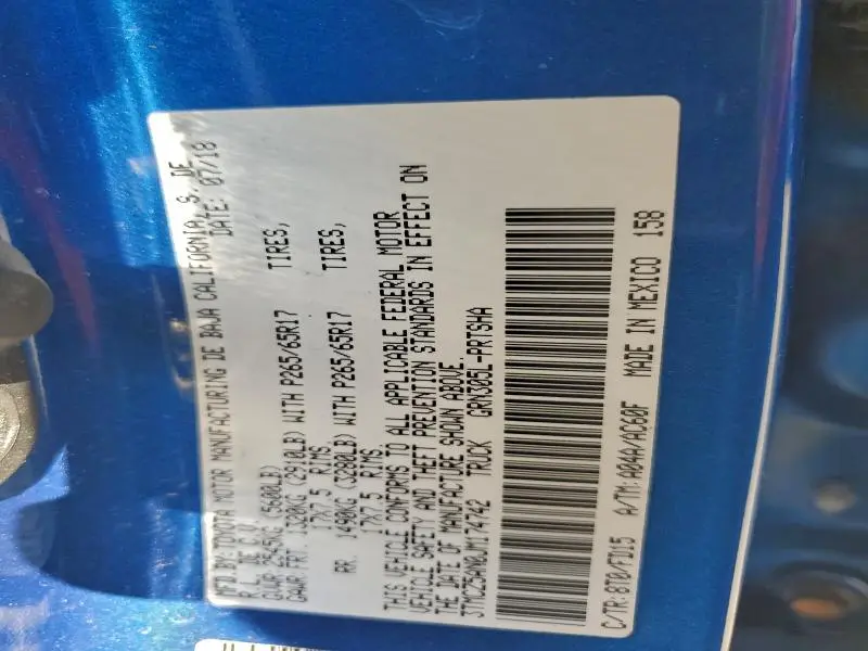 2018 TOYOTA TACOMA DOUBLE CAB  