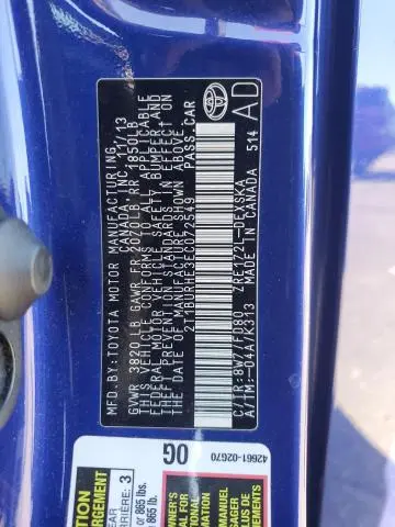 2014 TOYOTA COROLLA L  