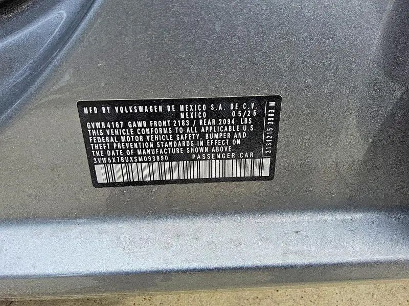 2025 VOLKSWAGEN JETTA S  