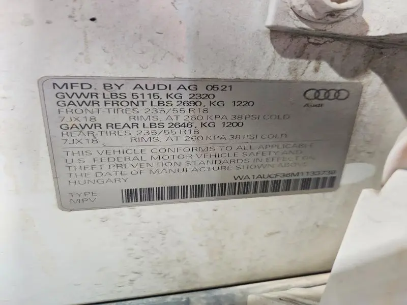2021 AUDI Q3 PREMIUM 40  