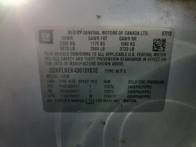 2013 CHEVROLET EQUINOX LT  