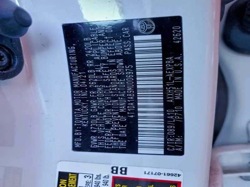 2021 TOYOTA AVALON LIMITED  