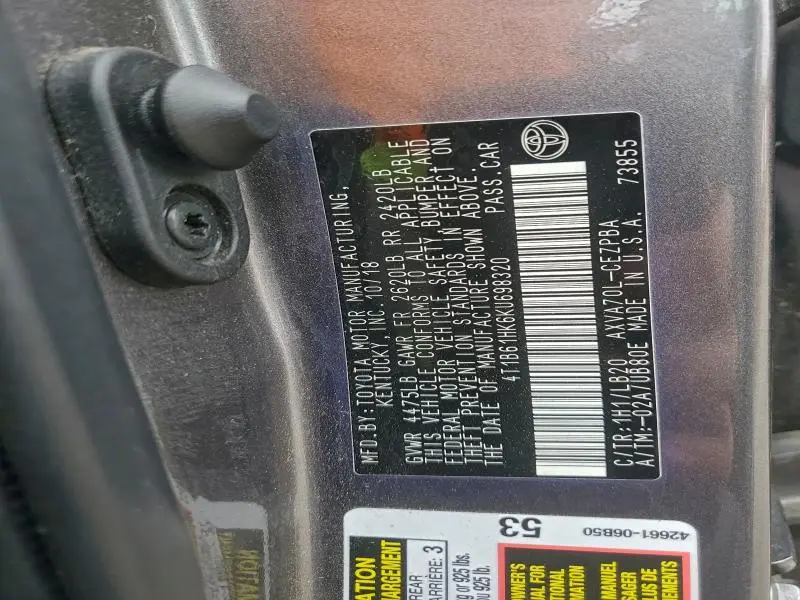 2019 TOYOTA CAMRY XSE  