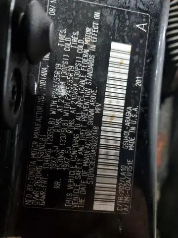 2010 TOYOTA HIGHLANDER LIMITED  