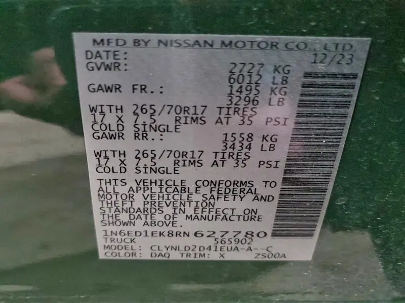 2024 NISSAN FRONTIER S  