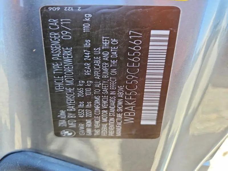 2012 BMW 328 XI SULEV  