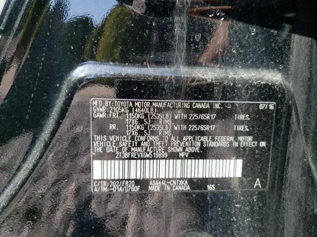 2016 TOYOTA RAV4 LE