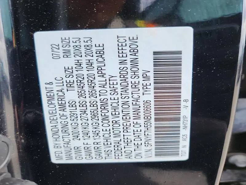 2022 HONDA PASSPORT EXL  