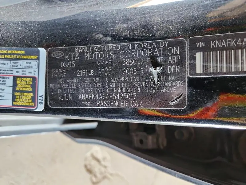 2015 KIA FORTE LX  