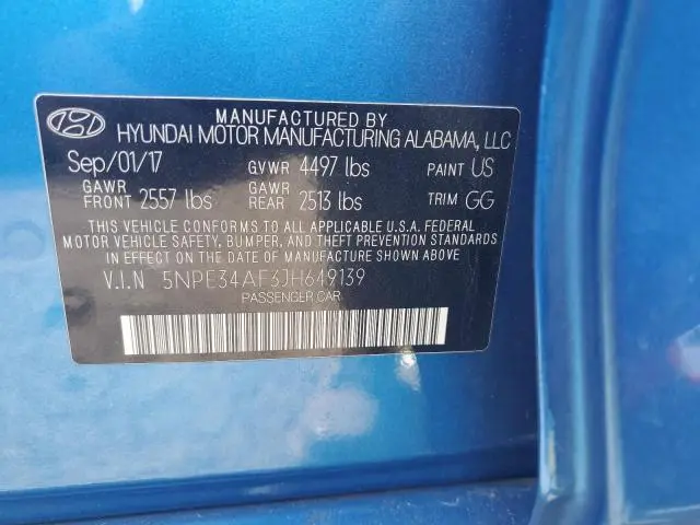 2018 HYUNDAI SONATA SPORT  