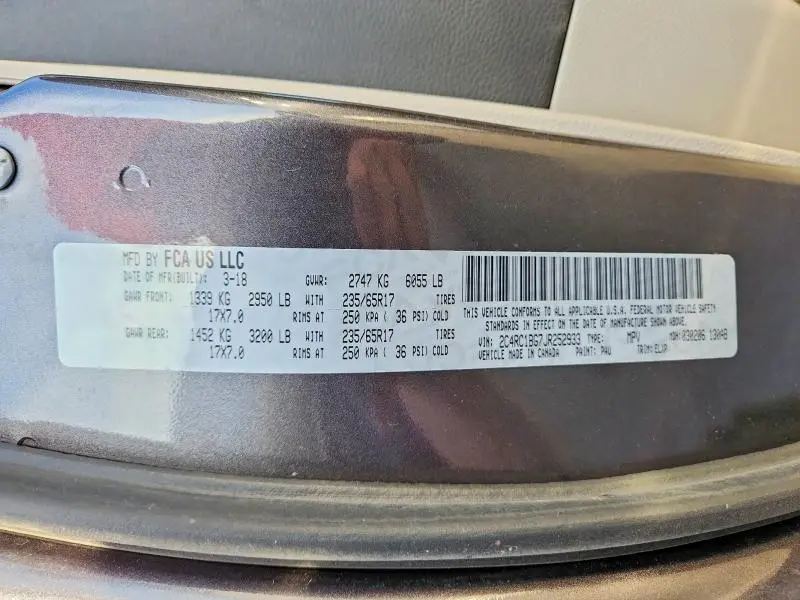 2018 CHRYSLER PACIFICA TOURING L  