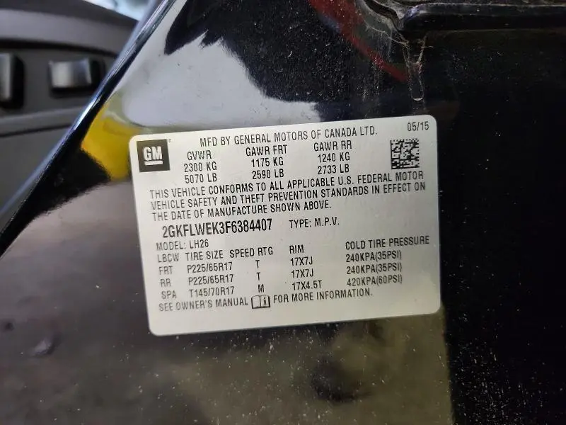 2015 GMC TERRAIN SLE  