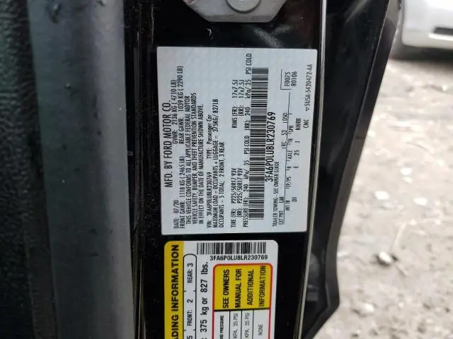 2020 FORD FUSION SE  