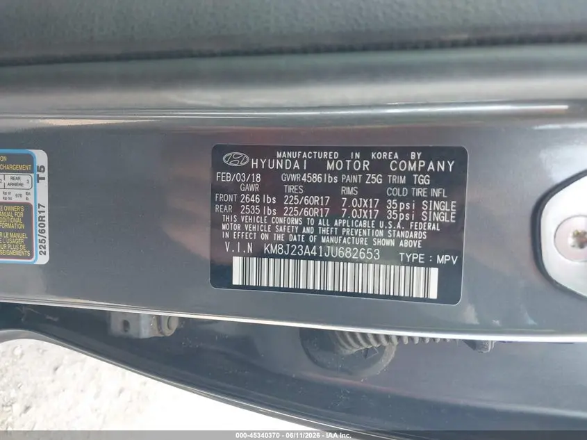 2018 HYUNDAI TUCSON SE