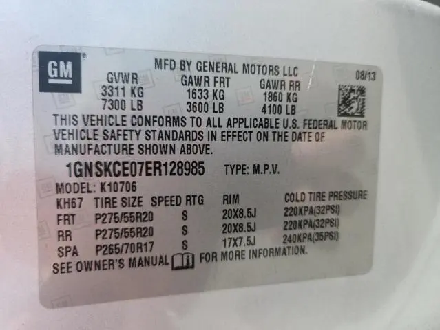 2014 CHEVROLET TAHOE K1500 LTZ  