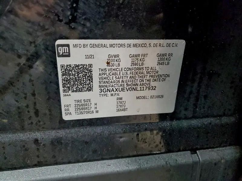 2022 CHEVROLET EQUINOX LT  