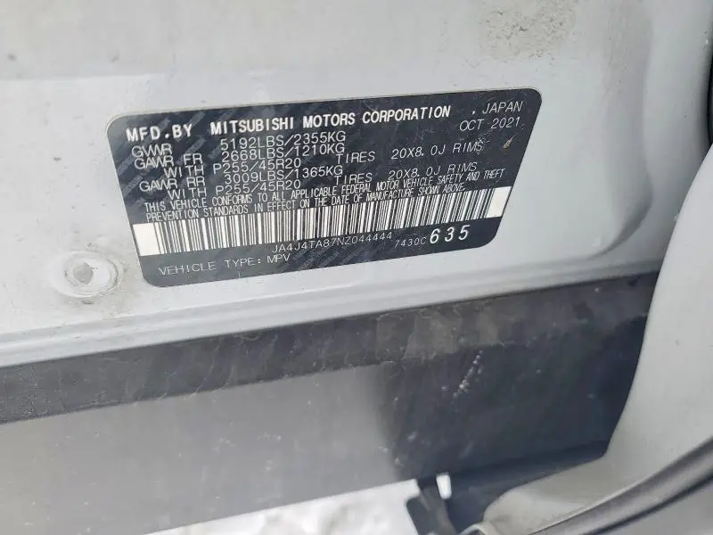 2022 MITSUBISHI OUTLANDER ES  