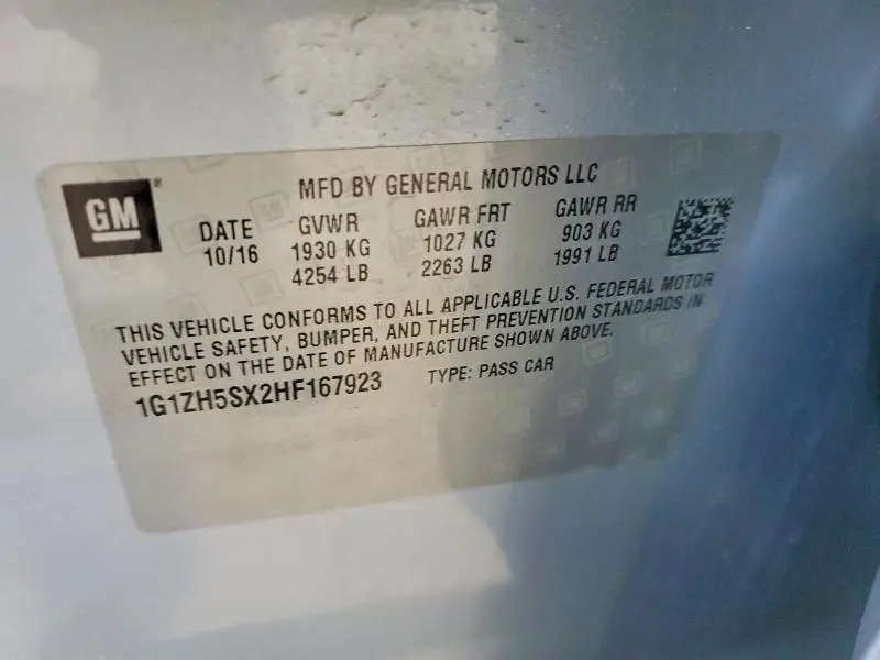 2017 CHEVROLET MALIBU PREMIER  