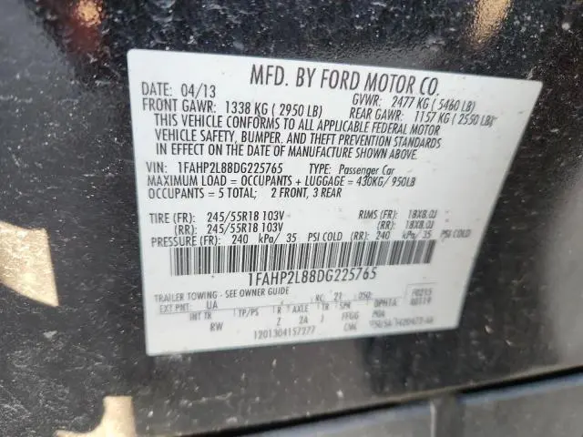 2013 FORD TAURUS POLICE INTERCEPTOR  