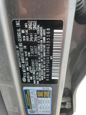 2017 KIA SORENTO LX  