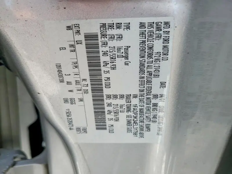 2014 FORD FOCUS SE  