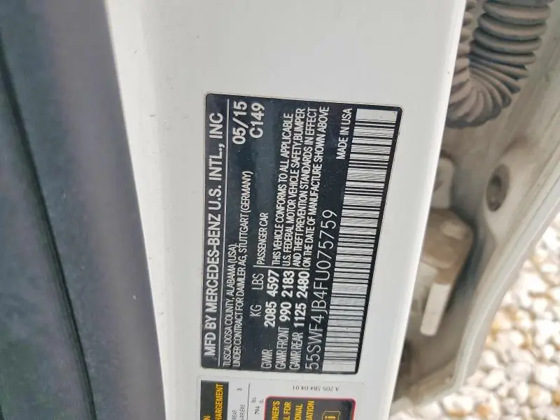 2015 MERCEDES-BENZ C 300  