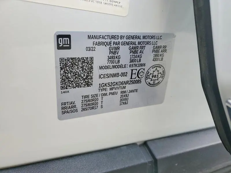 2022 GMC YUKON XL   