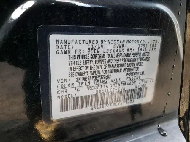 2014 NISSAN SENTRA S  