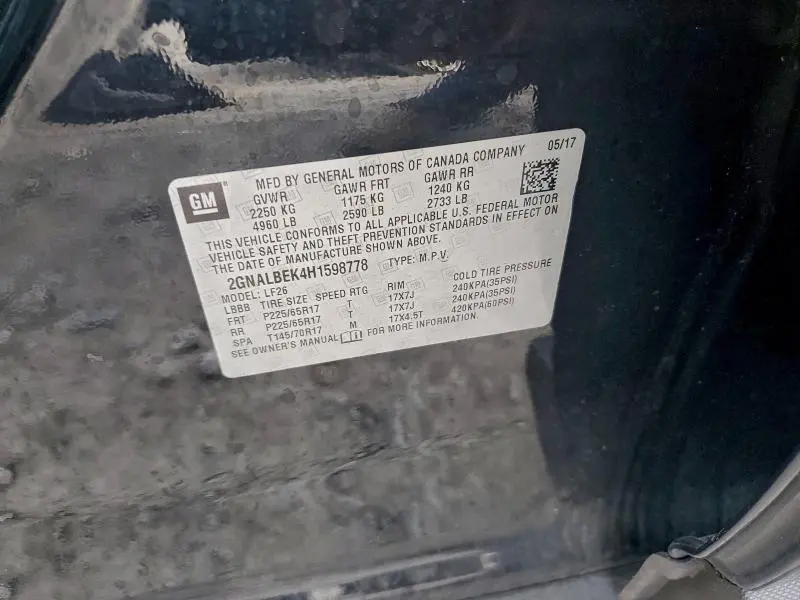 2017 CHEVROLET EQUINOX LS  