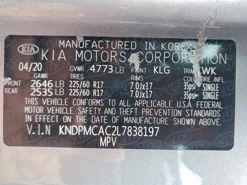 2020 KIA SPORTAGE LX  