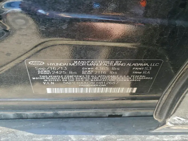 2014 HYUNDAI SONATA GLS  